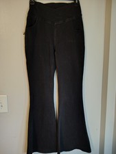 JUDY BLUE BLACK Crossover Tummy Control High Rise Flare Slim Fit Stretch Jeans