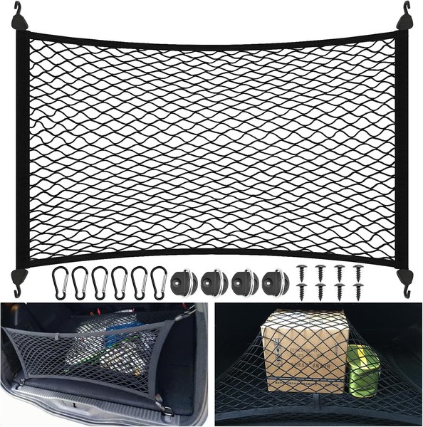 GepäCknetz 80X60Cm Kofferraum Netz Erstreckt Sich Auf 150X110Cm, Elastisch-image