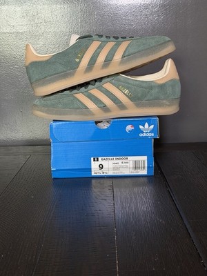 New adidas Gazelle Indoor Shadow Green Warm Sandstone Men s 9 Women s 10 