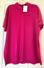 Nike Golf Polo Shirt Dri Fit Pink Stripe Size Mens XL NWT 70