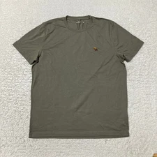 Abercrombir Fitch Shirt Men Extra Large Green Slim Signature Crew Neck Cotton