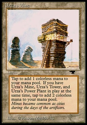 [1x] Urza's Mine (Tower) Played, English Antiquities MTG Magic