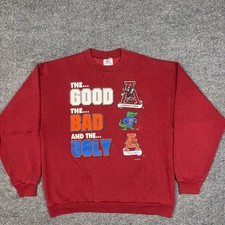 Vintage Alabama Crimson Tide Sweatshirt Mens XL Red NCAA Football Tee Jays USA