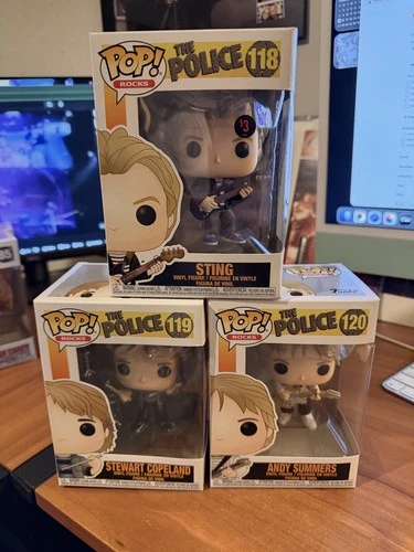 NIB * The Police Funko Pop Rocks COMPLETE Set STING COPELAND ANDY #118 #119 #120