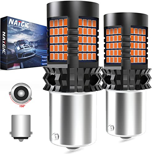 Amber BAU15S(150°) PY21W LED Bulbs Yellow Canbus Error Free Turn Signal Light - Picture 2 of 7