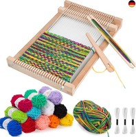 Lyktrix Webrahmen Kinder,Holz Webstuhl Set, Weben FüR Kinder Von 4?12 Jahren,