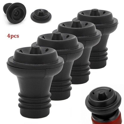 4PC Vacuum Pump Vacu Vin Wine Bottle Saver Seals Plugs Stoppers