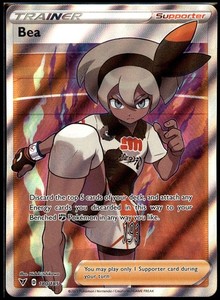 bea pokemon card value Bea Full Art - 180/185 - Vivid Voltage