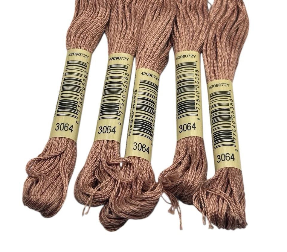 10 Skeins DMC Cotton Embroidery Floss Desert Sand 3064 France 8.7y Each NEW - Image 2 of 4