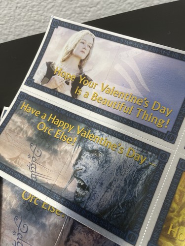 Vintage Paper Valentines Lord of The Rings Metallic - Picture 3 of 7
