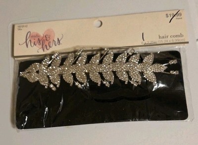 His & Her Sparkle Rhinestones Flowers Hair Comb  Wedding Jewelry Head piece 