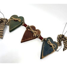 Handcrafted Primitive Rustic Style Wooden Hea...