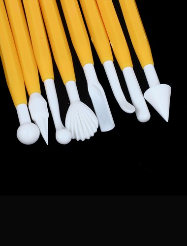 8 In 1 Double Head Plastic Polymer Clay Sculpting Pottery Modelling Tools Set - Picture 2 of 3