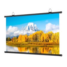 120" Portable Outdoor Projector Screen HD 16:9 Pull Down Polyester
