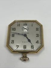 BEAUTIFUL Vintage Waltham 8 Day Car Automobile Mechanical Clock 15 Jewel. Parts.
