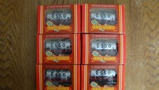 6 HORNBY R014 BOXED SILVER ESSO PETROL TANK WAGONS. MADE IN GREAT BRITAIN.