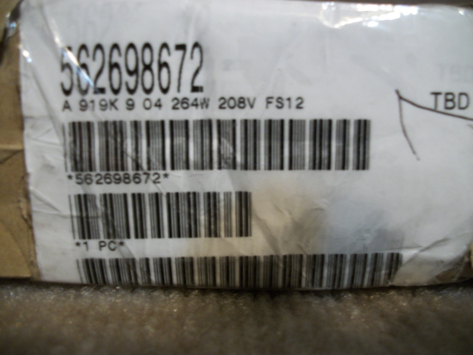 NEW CHROMALOX  HEATING CABLE 562698672  A 919K 9 04 264W 208V FS12