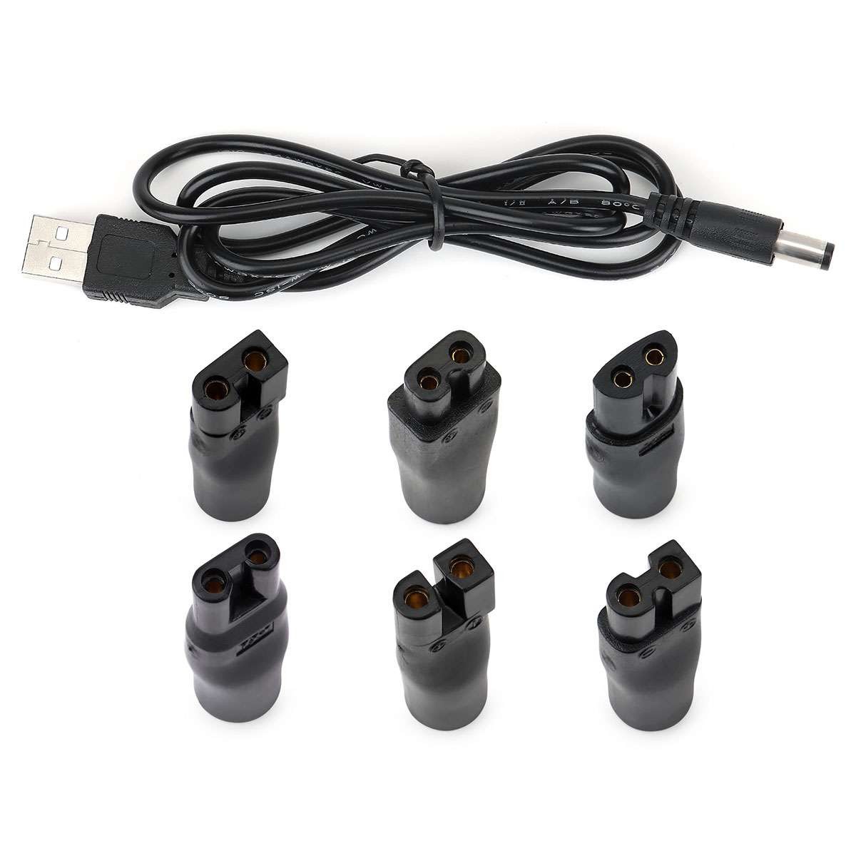 7PCS Power Cord Replacement Charger USB Adapter Universal Shaver Hair Clipper US