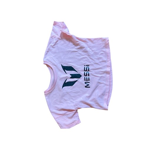 Messi Girl's Athletic Pink Short Sleeve Graphic T-Shirt and Short Set NWT Size M - Picture 2 of 6