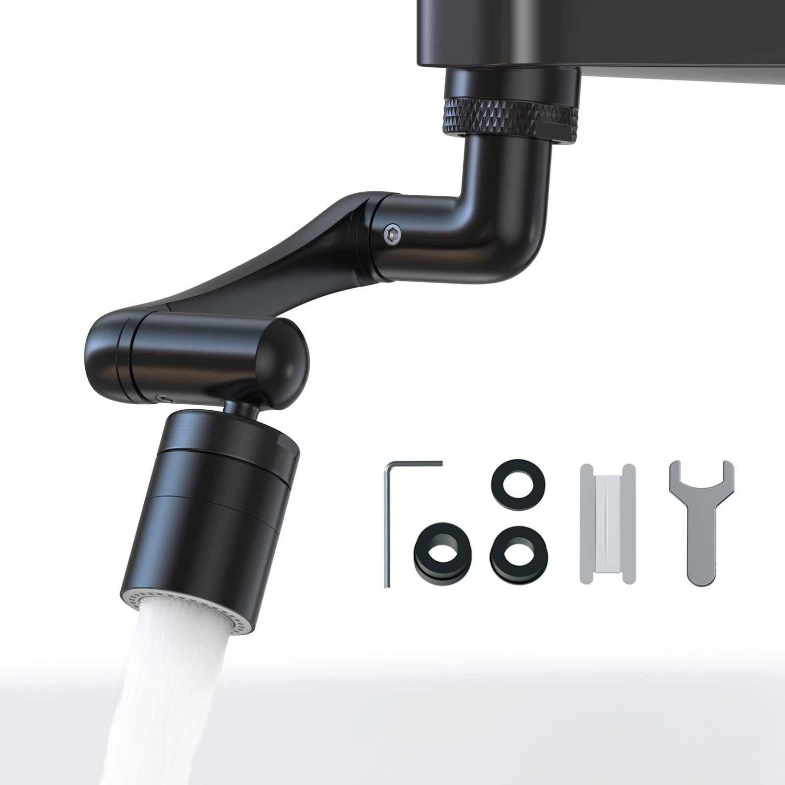Rallonge de robinet pivotante 1440 degrés aérateur de lavabo économiseur d'eau