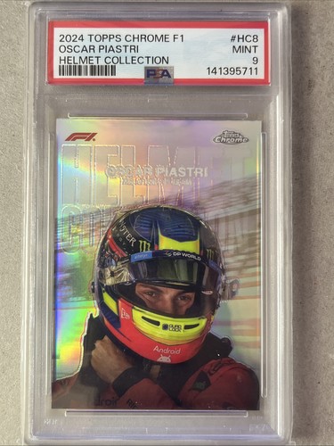 2024 Topps Chrome Formula 1 - Helmet Collection Oscar Piastri #HC-8 PSA 9