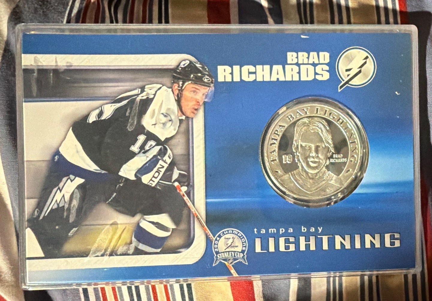 Brad Richards Tampa Bay Lightning 2004 Silver Coin Card Stanley Cup