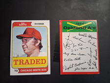 1974 Topps Traded And Team Autographed Checklists Singles Low To Upper Mid Grade