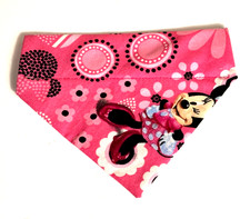 Over Collar Slide On Pet Dog Cat Bandana Scarf MINNIE MOUSE  SMALL