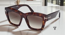Tom Ford FT1191 52B Acetate Dark Havana Gradient Smoke 52 mm Women's Sunglasses