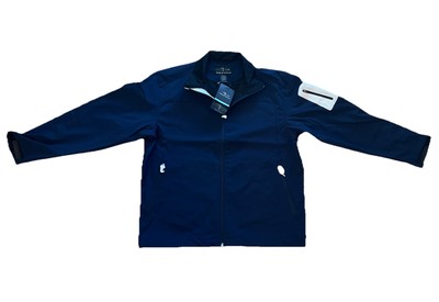 PAGE & TUTTLE Soft Shell Dark Navy Blue Wind Resistant Jacket NEW Mens Sz L