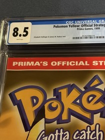 Pokemon Yellow Official Strategy Guide Prima Games CGC Graded 8.5