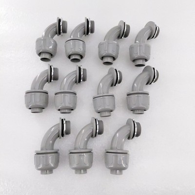 ( QTY : 11 ) Liquid Tight Nylon 3/4'' NPT 90 Degree Connector FNMC-B