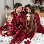 The Polar Express Family Matching Xmas Pyjamas Burgundy Red
