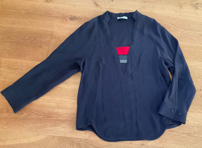TOP ++ DONDUP Bluse Tunika Shirt Gr. 38 dunkel-blau ital. Gr. 44 maritim