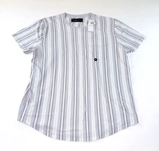 ABERCROMBIE & FITCH Soft A&F Tee Men's Size XL Striped Gray Crew Neck New w/ Tag