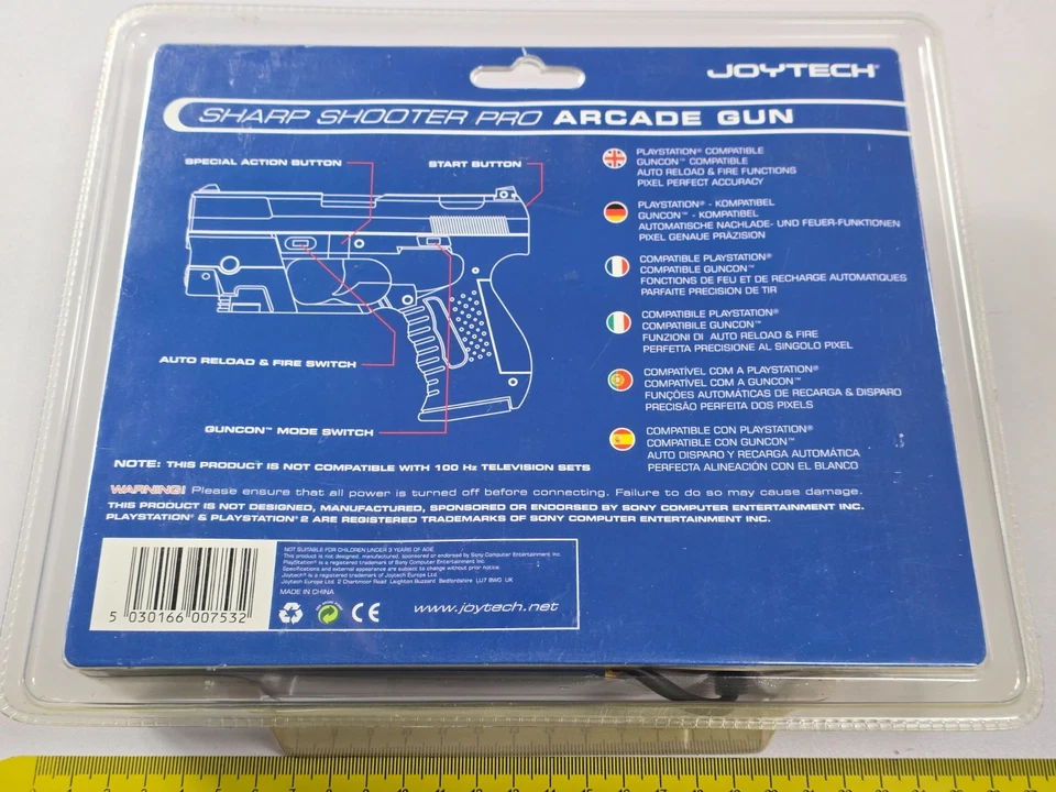 SONY PLAYSTATION 1 PS1 PS2 LIGHT GUN PISTOL BLASTER CONTROLLER G-Con Joytech NEW - Image 3 of 3