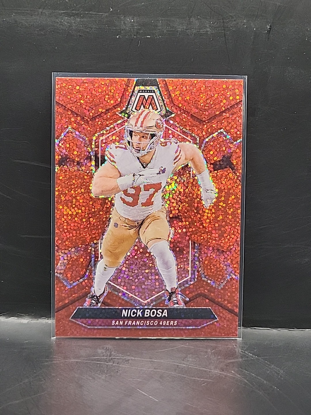 2024 Panini Mosaic - Nick Bosa #195 Red Sparkle Prizm