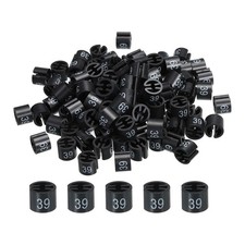 100 x Clothes Hanger Marker Colored Hanger Sizer Garment Tag Number 39 Black