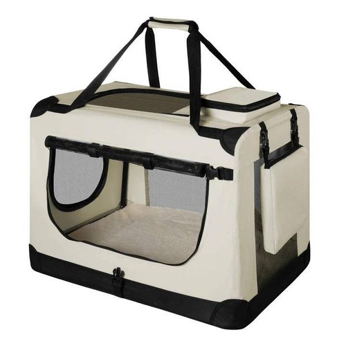 Hundetransportbox Hundebox faltbar Autotransportbox L Beige B-WARE - Bild 1 von 7