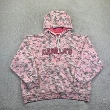 Cabelas Pink Digital Camo Hoodie Womens Large? Oversized Sweatshirt Outdoor