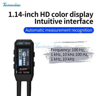 Digital Smart Bridge Tweezer LCR SMD ESR Tester Ohm Capacitance Test Multimeter