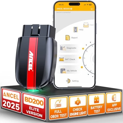  BD200 OBD2 Scanner Bluetooth - Code Reader & Check Engine Diagnostic Scan 