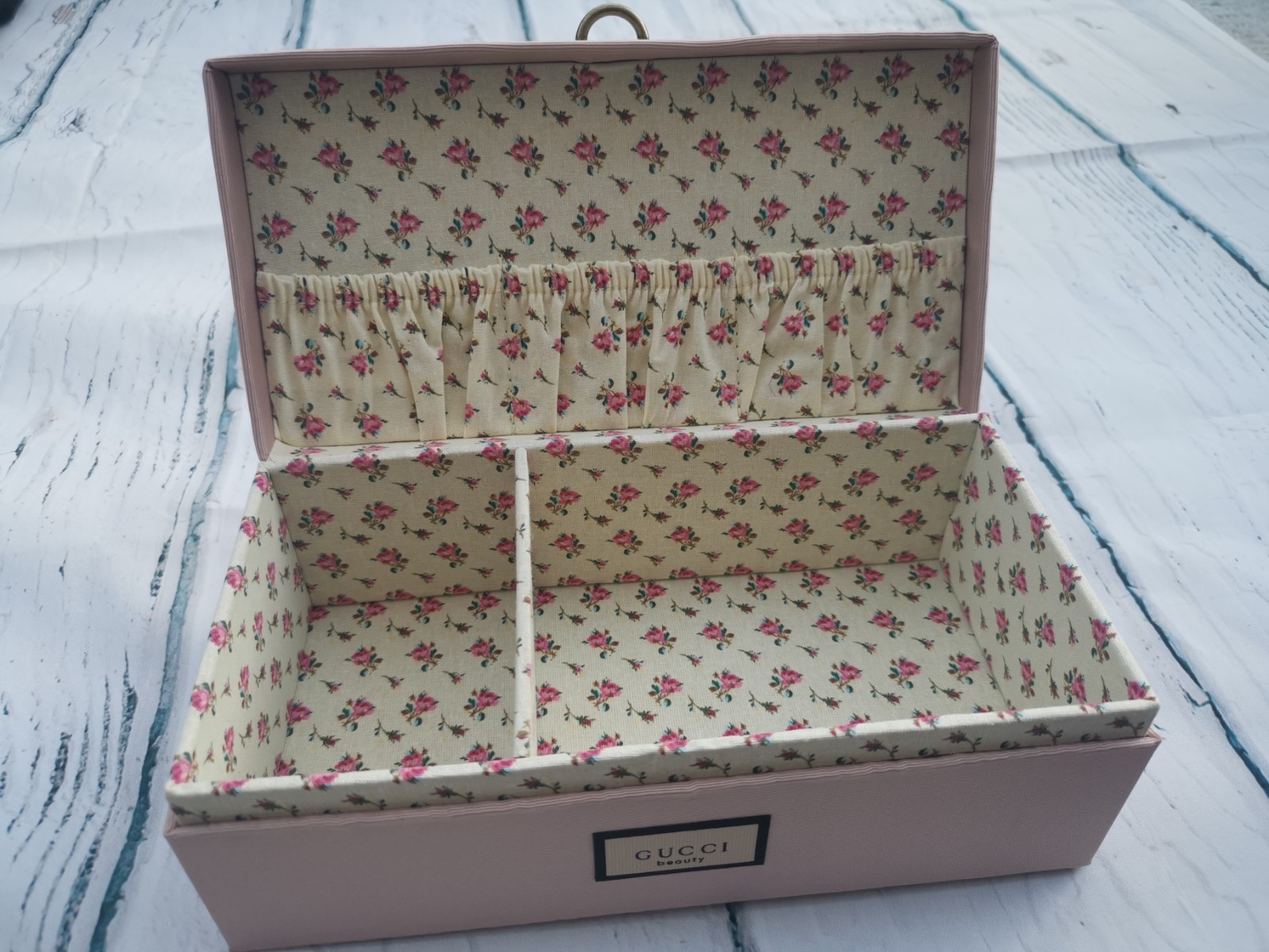 GUCCI BEAUTY Scatola Portaoggetti Rosa Gioielli Trucco Cosmetici Vanità