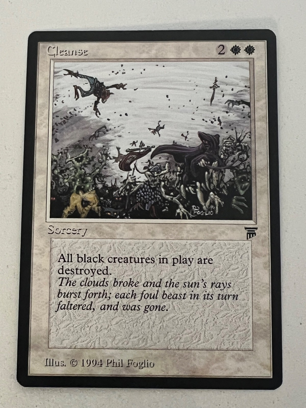 Magic the Gathering MTG Legends "Cleanse" NM BANNED  (Beta Bob)