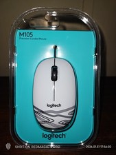 Logitech M105 wired optical usb mouse white