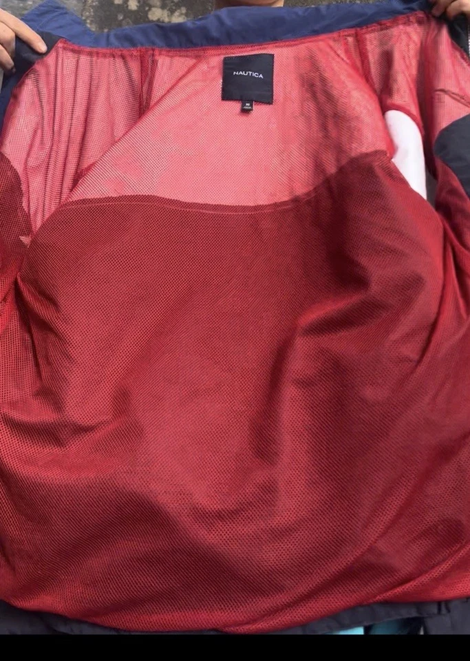 Nautica windbreaker/navy White Colorblock jacket Xs - Image 4 of 4