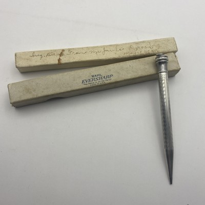 Wahl Eversharp Silver Plated Mechanical Chatelaine Pencil 4  Original Box 1923