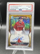 2023 Bowman Draft Justin Riemer 1st Gold Shimmer Refractor Auto /50 PSA 9