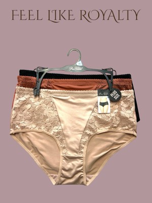 PRIMA VALENTINA~3Pk Smooth Panties Style 871079~Multicolor~ALL PLUS SIZES~COMFY!
