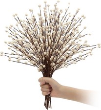 Winter Decorations 12Pcs Artificial Berry Stems White Picks for